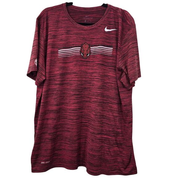 Nike Other - Arkansas Razorbacks Shirt Mens XL Red NCAA Football Nike Dri Fit Heathered